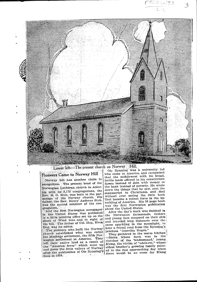  Source: Milwaukee Journal Topics: Church History Date: 1924-10-19