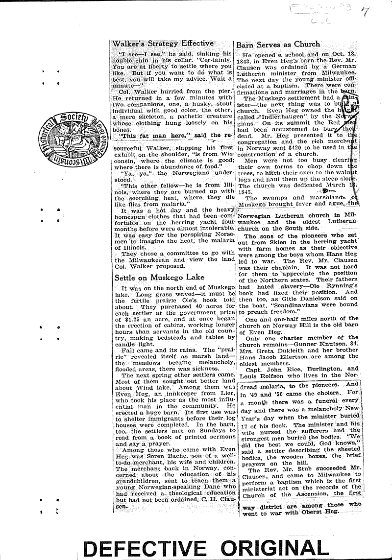  Source: Milwaukee Journal Topics: Church History Date: 1924-10-19