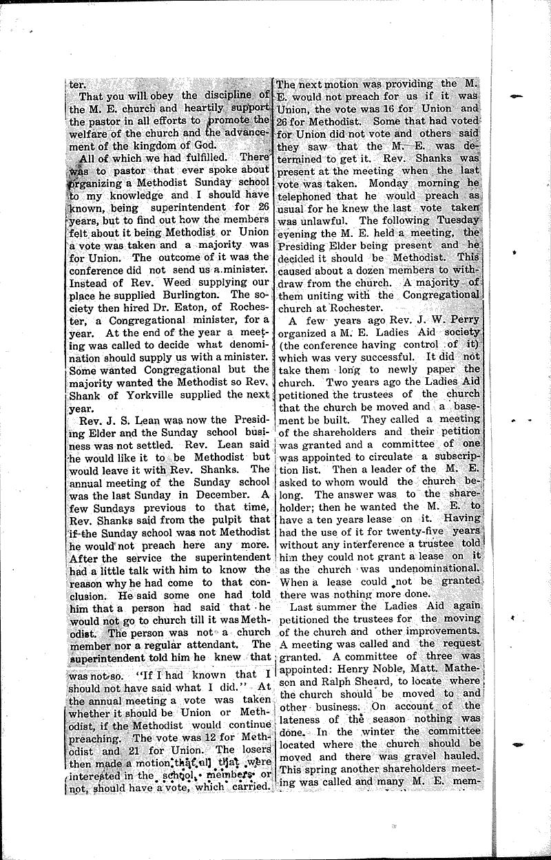  Source: Waterford Post Topics: Church History Date: 1912-08-01