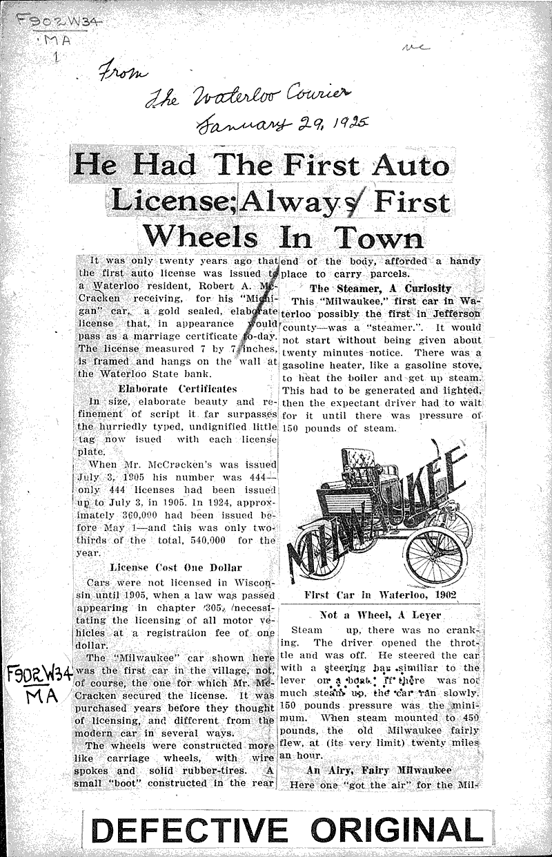  Source: Waterloo Courier Date: 1925-01-29