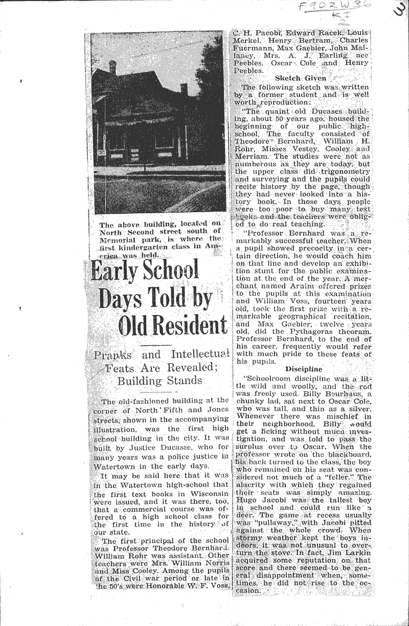  Source: Watertown Daily Times Topics: Education Date: 1936-07-01