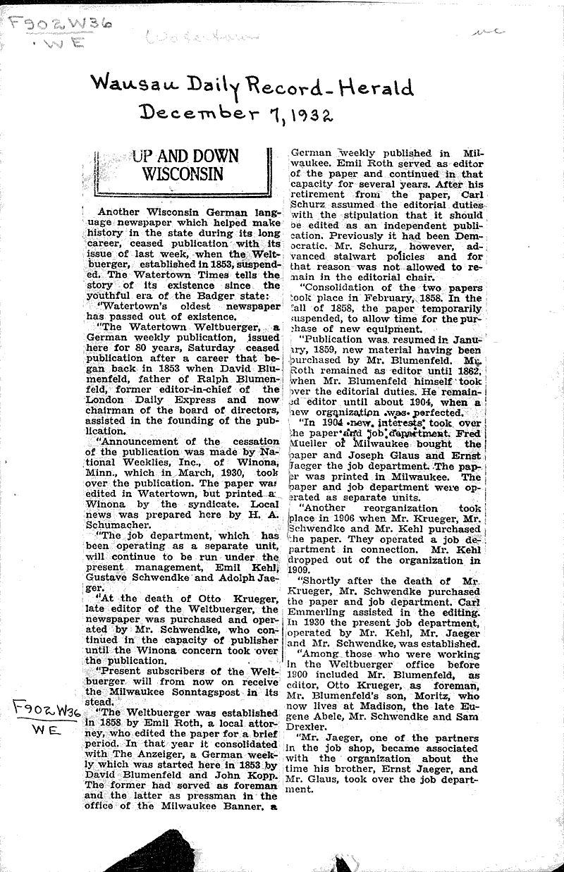  Source: Madison Capital Times Topics: Immigrants Date: 1930-03-09