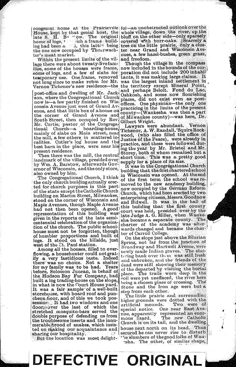 Early Waukesha days Source: Waukesha Freeman Date: ????-07-??