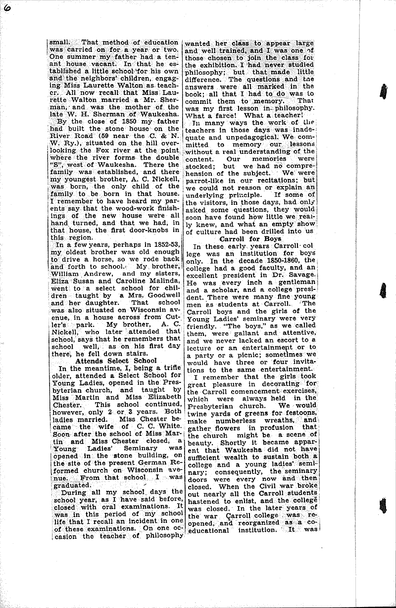  Source: Waukesha Daily Freeman Topics: Education Date: 1931-06-11
