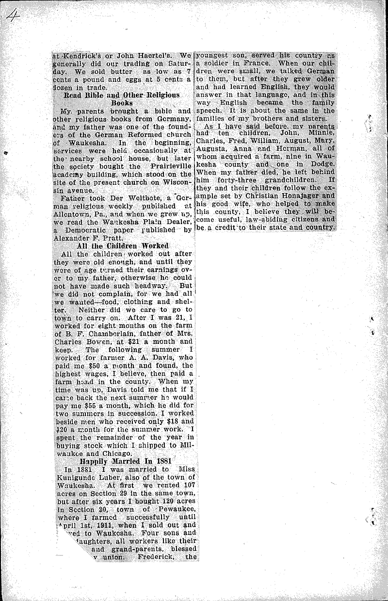  Source: Waukesha Freeman Topics: Immigrants Date: 1921-05-11
