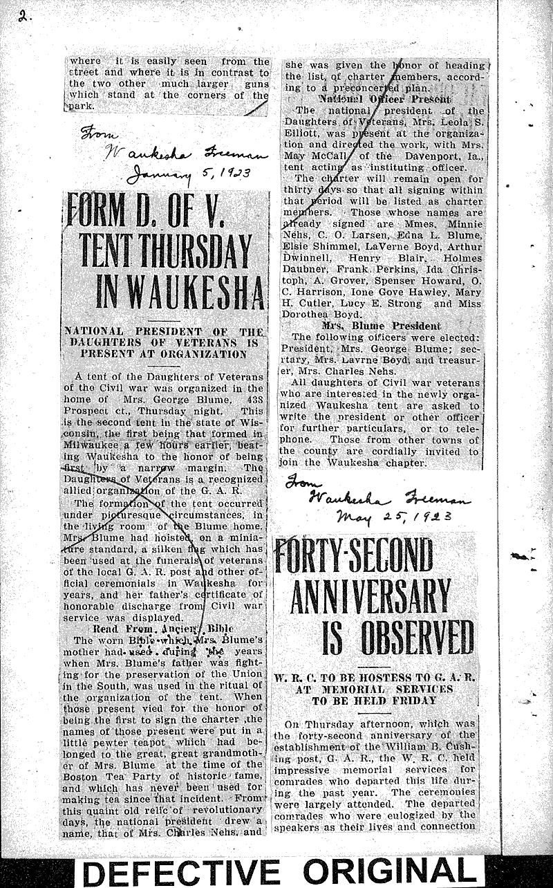  Source: Waukesha Freeman Topics: Social and Political Movements Date: 1923-01-05