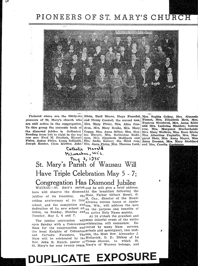  Source: Catholic Herald Topics: Church History Date: 1935-05-02