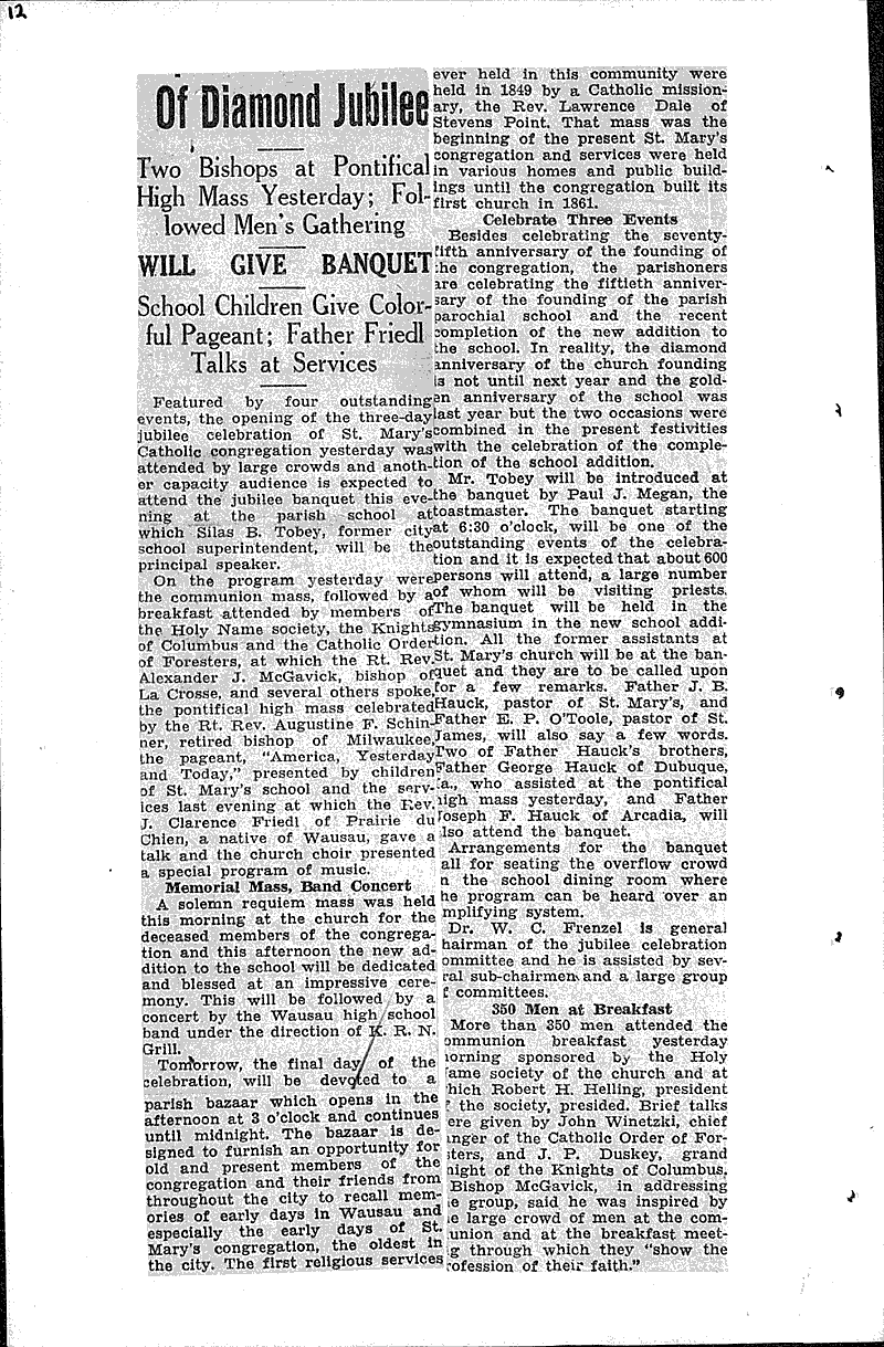  Source: Catholic Herald Topics: Church History Date: 1935-05-02