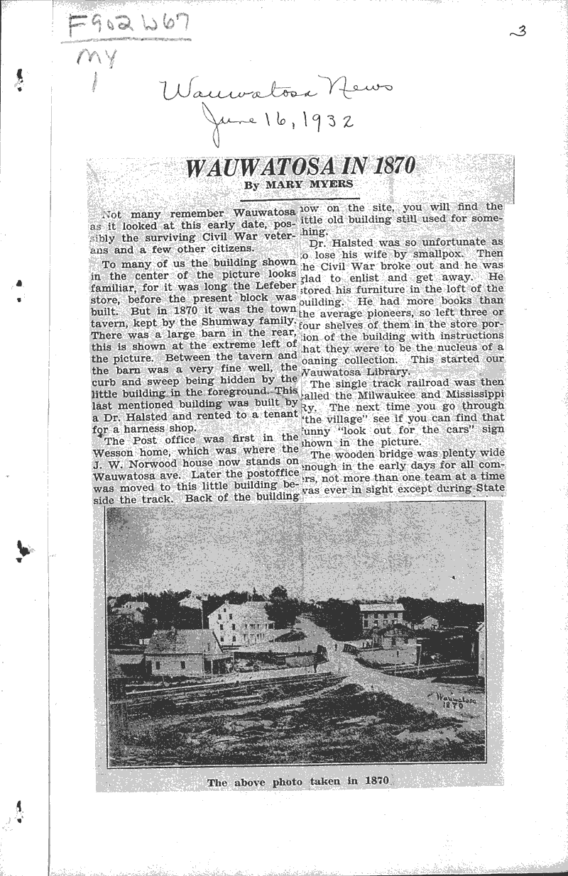  Source: Wauwatosa News Date: 1932-06-16