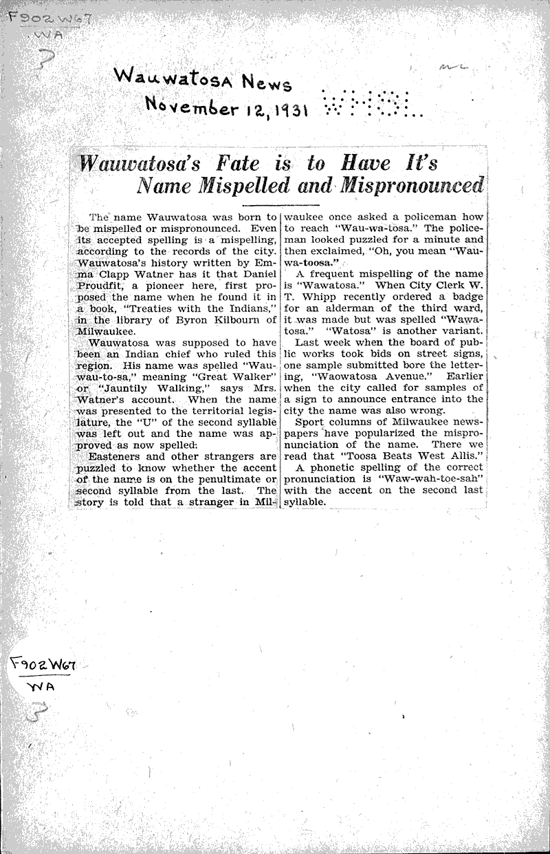  Source: Wauwatosa News Date: 1931-11-12