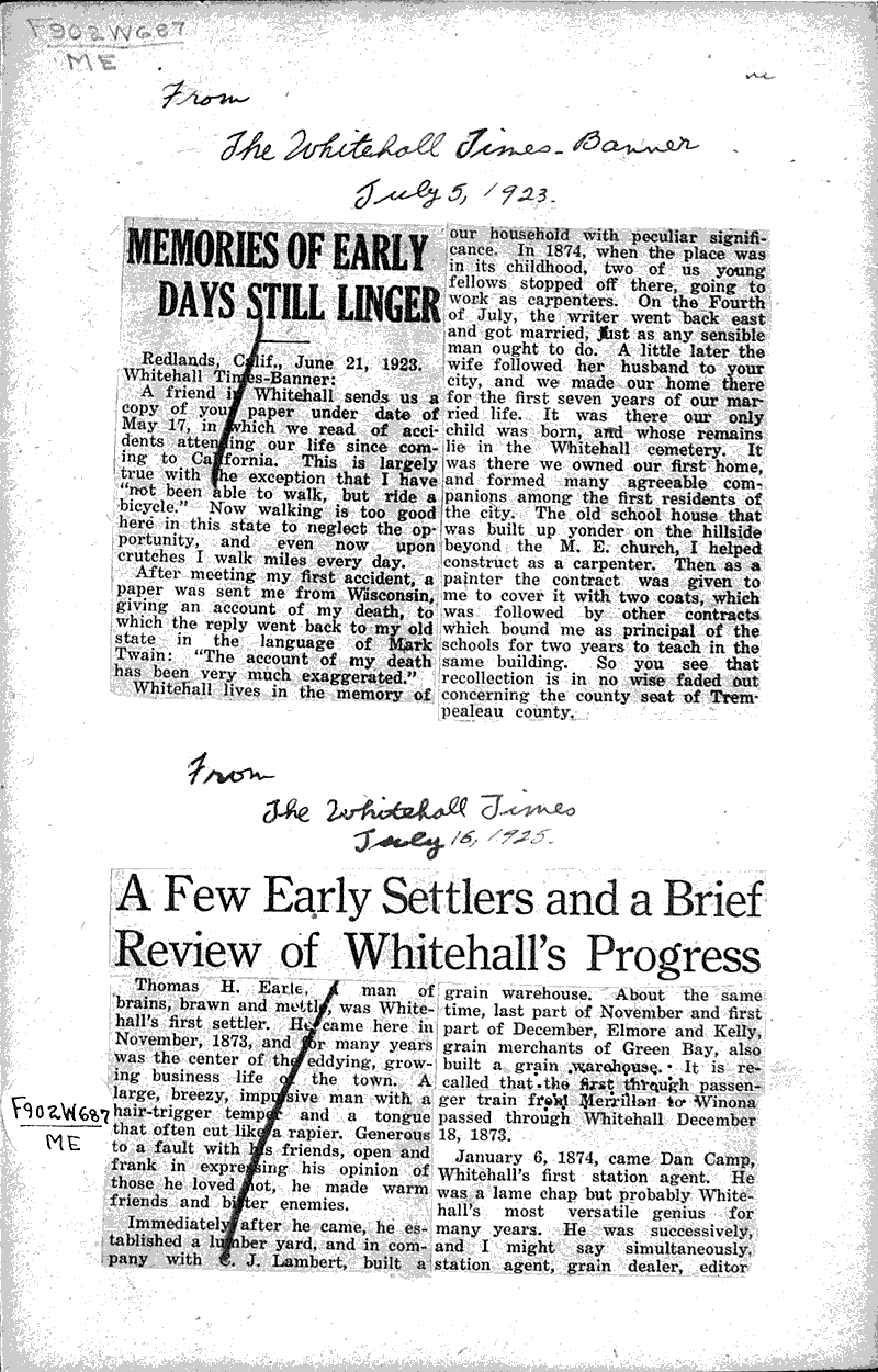  Source: Whitehall Times Date: 1925-07-16