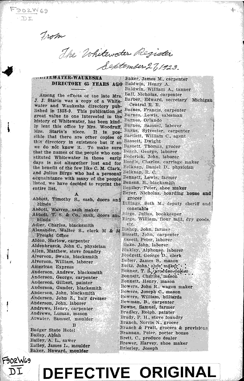  Source: Whitewater Register Date: 1923-09-27