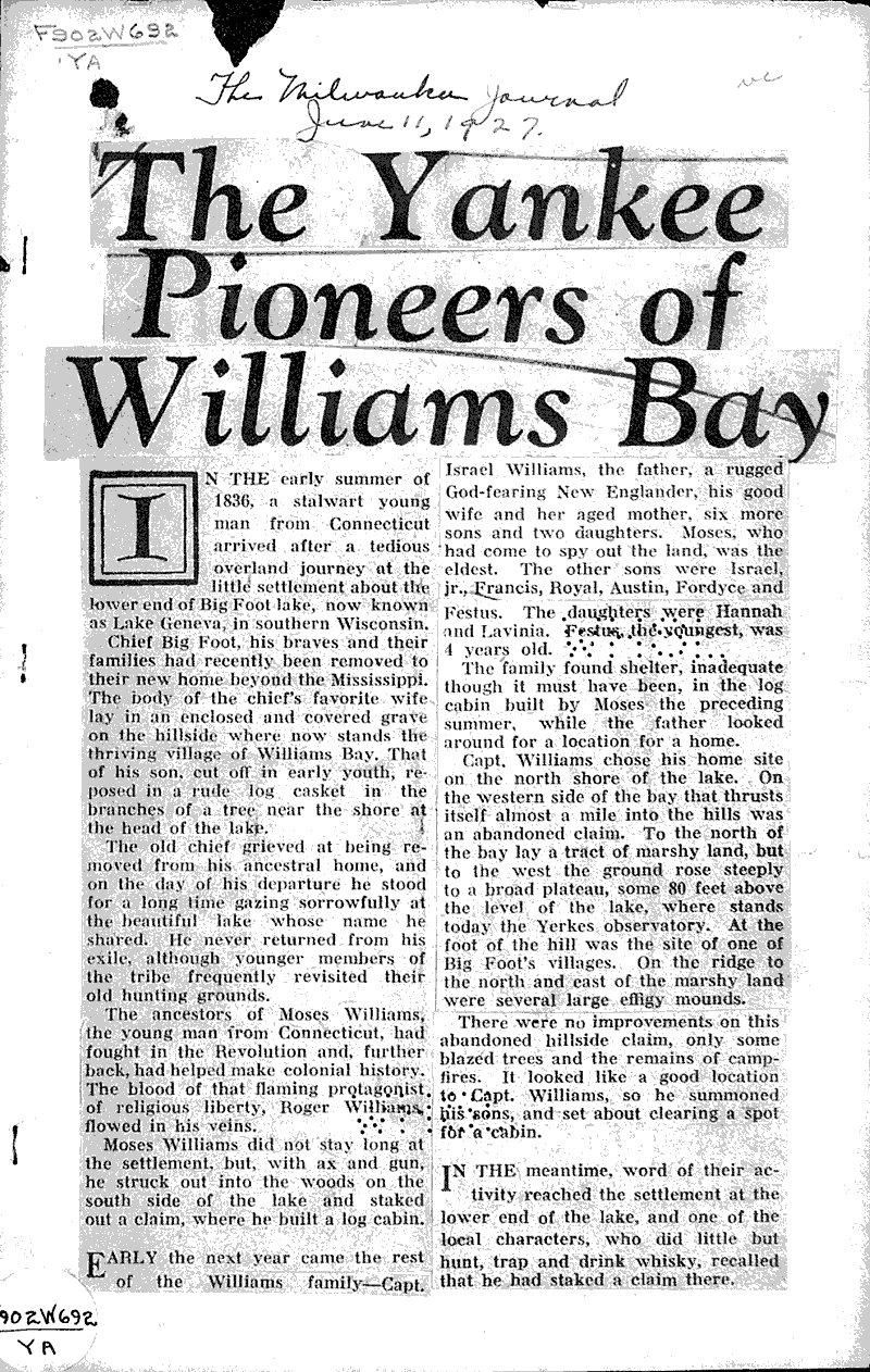  Source: Milwaukee Journal Date: 1927-06-11