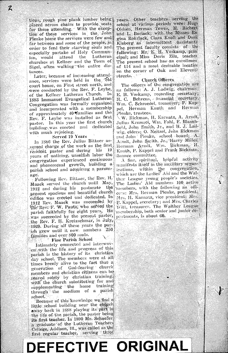  Source: Wisconsin Rapids Tribune Topics: Church History Date: 1923-04-03