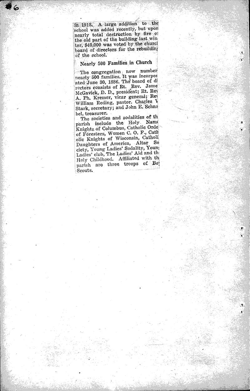  Source: Wisconsin Rapids Tribune Topics: Church History Date: 1923-03-20