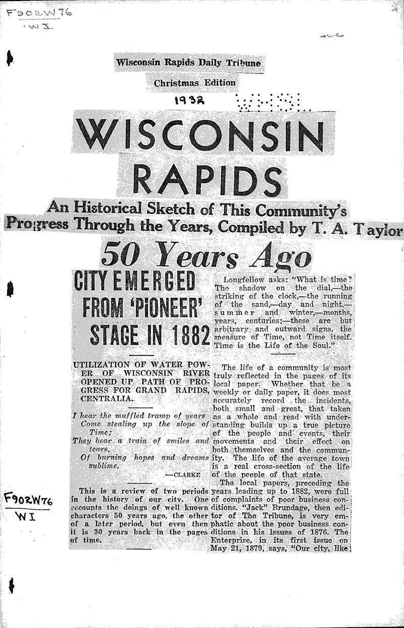  Source: Wisconsin Rapids Tribune Date: 1932-12-25