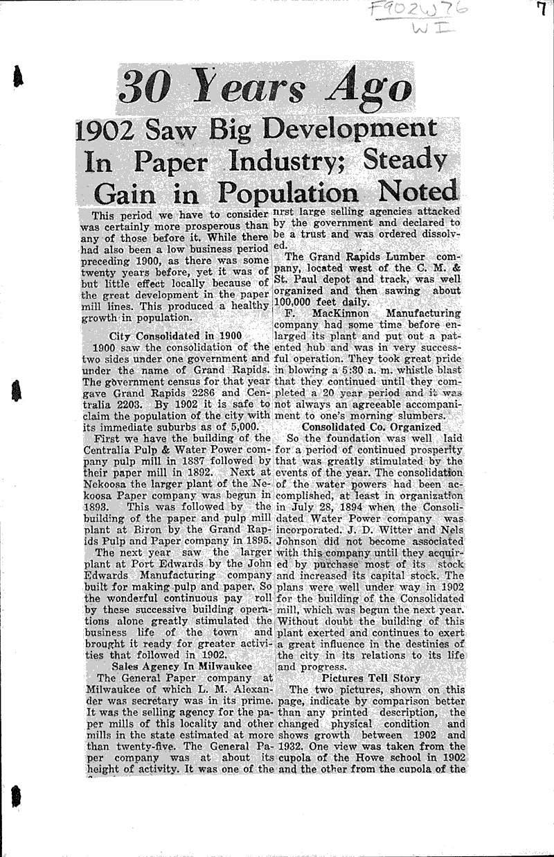  Source: Wisconsin Rapids Tribune Date: 1932-12-25