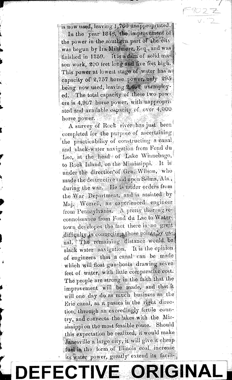 Janesville Newspaper Article/Clipping Wisconsin Historical Society