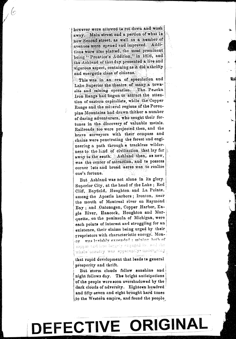 Ashland! Newspaper Article/Clipping Wisconsin Historical Society