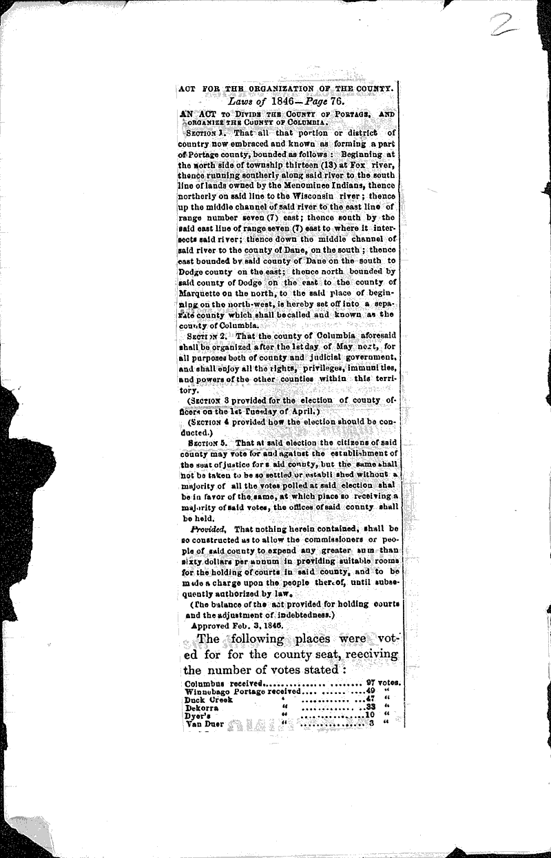  Source: Wisconsin State Register Topics: Government and Politics Date: 1875-11-06