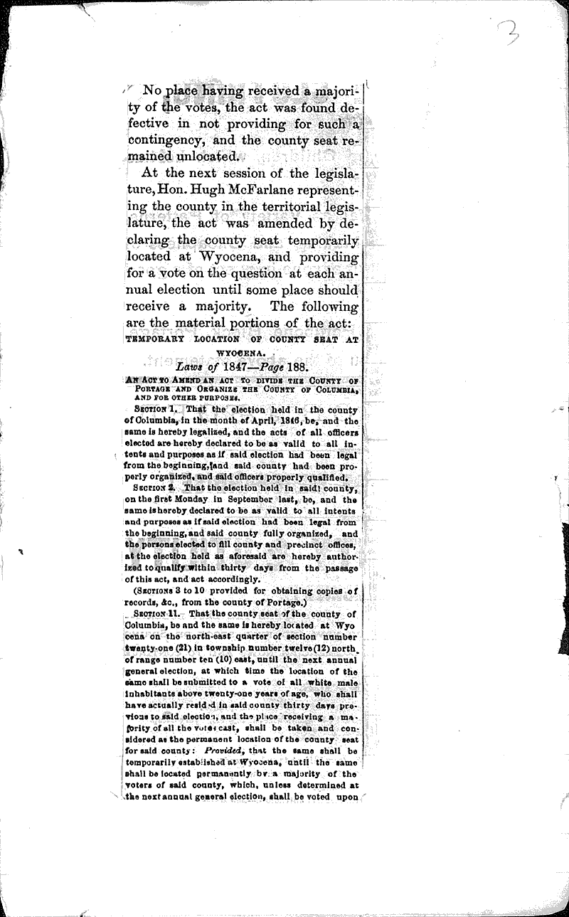  Source: Wisconsin State Register Topics: Government and Politics Date: 1875-11-06