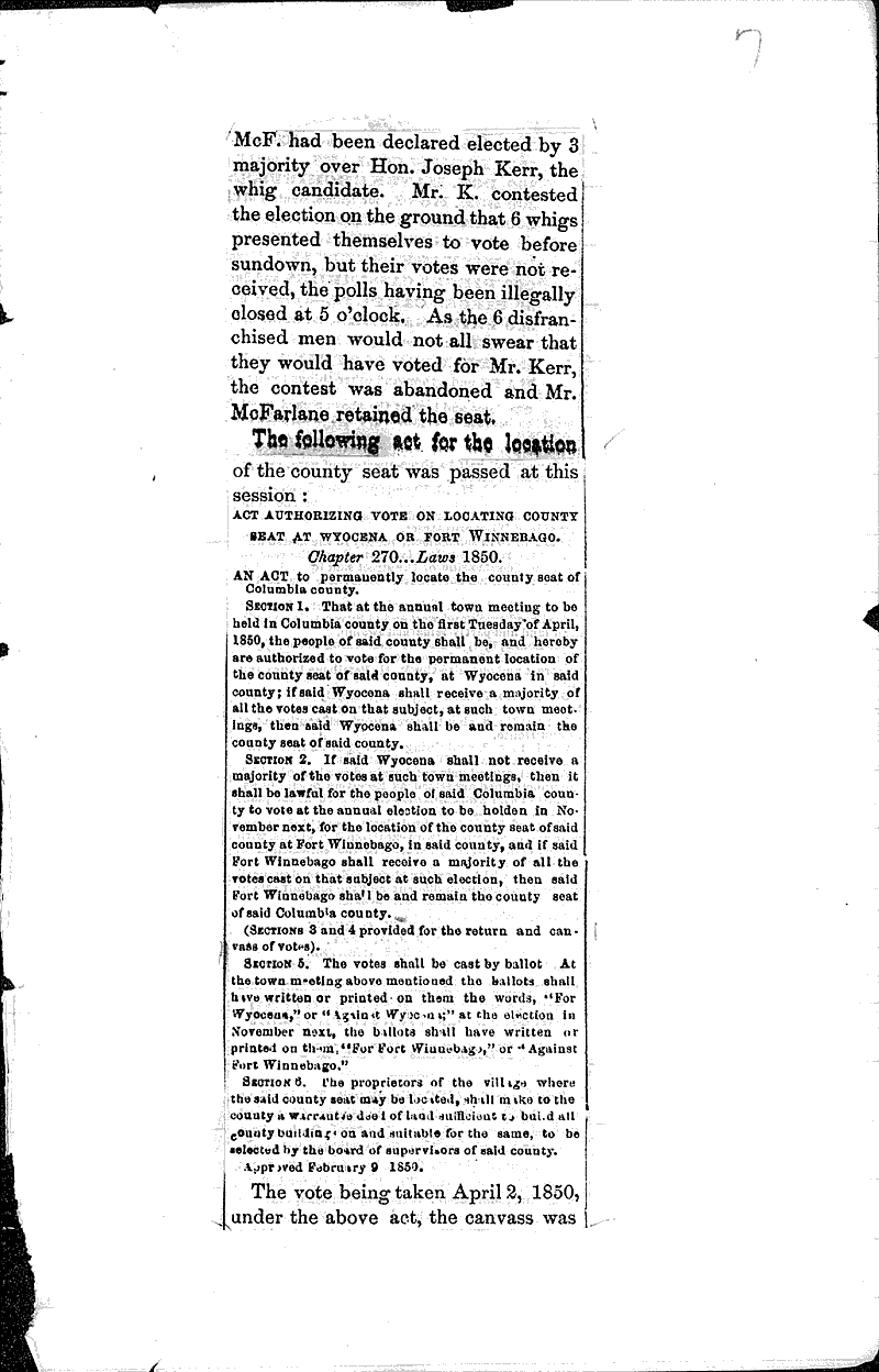  Source: Wisconsin State Register Topics: Government and Politics Date: 1875-11-06