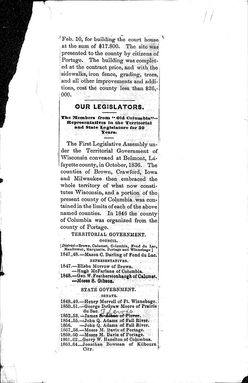  Source: Wisconsin State Register Topics: Government and Politics Date: 1875-11-06