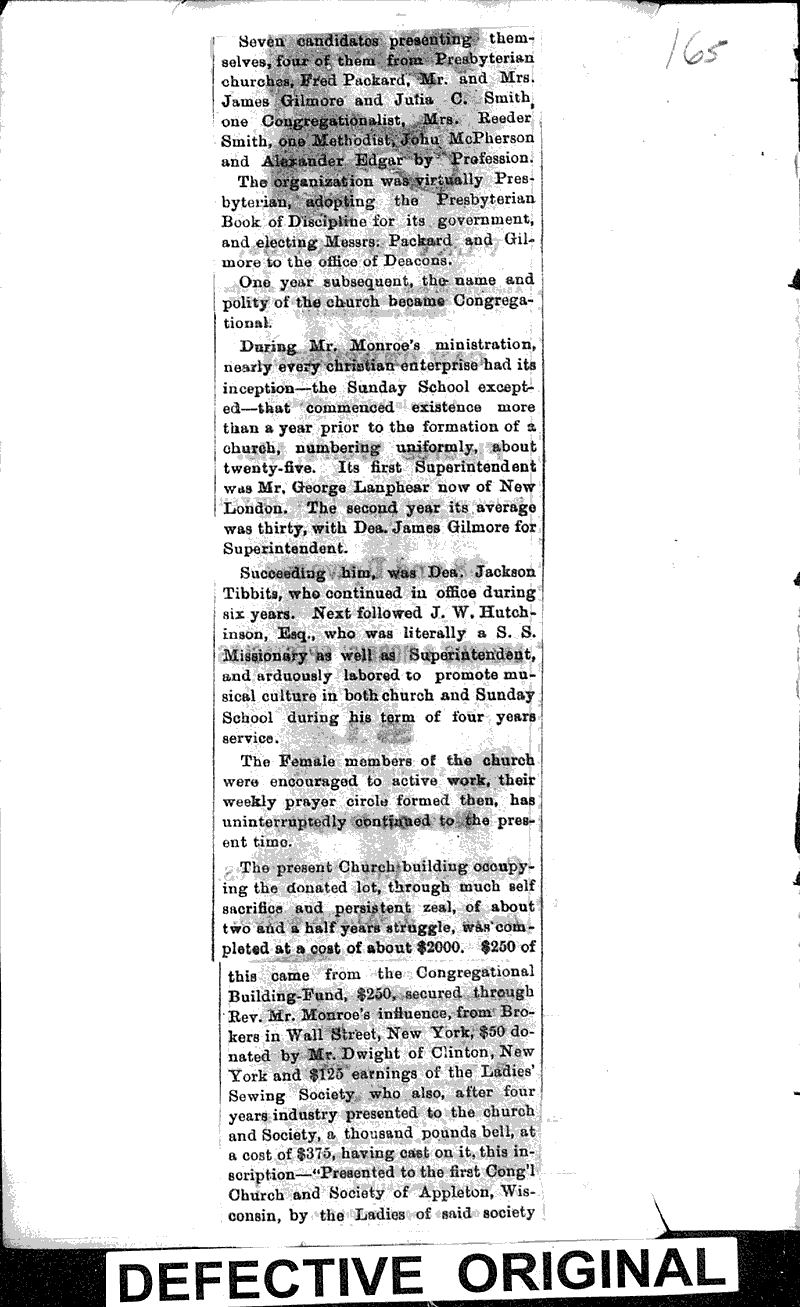  Source: Appleton Crescent Topics: Church History Date: 1876-01-01