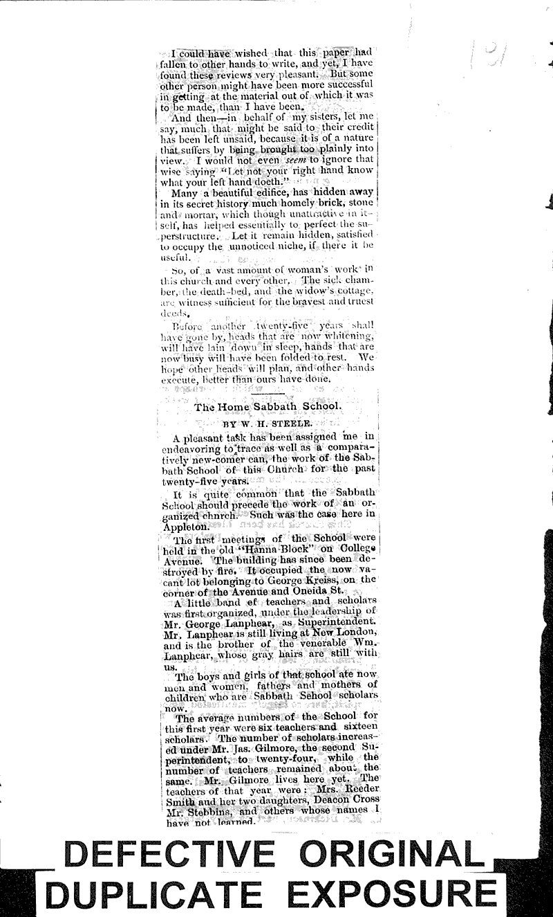  Source: Appleton Crescent Topics: Church History Date: 1876-01-01