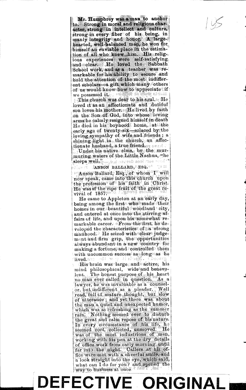 Source: Appleton Crescent Topics: Church History Date: 1876-01-01