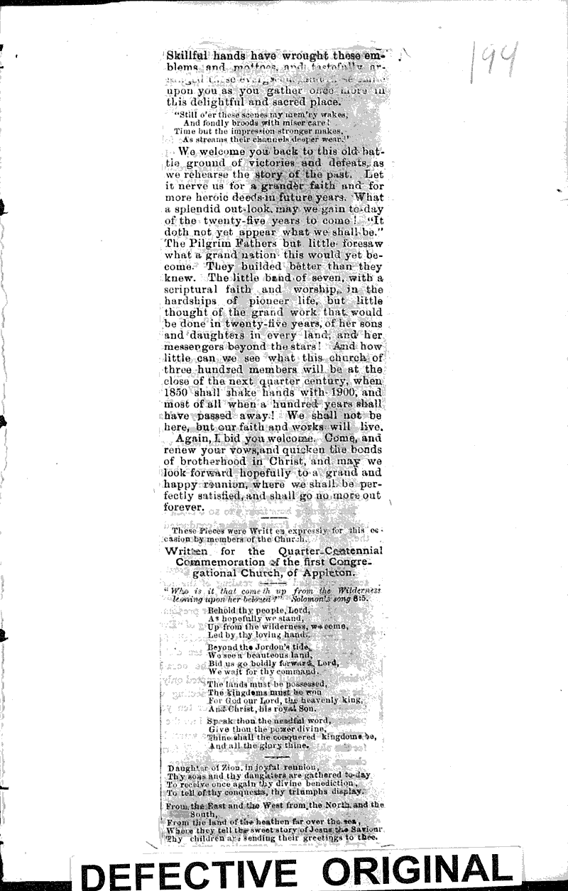  Source: Appleton Crescent Topics: Church History Date: 1876-01-01