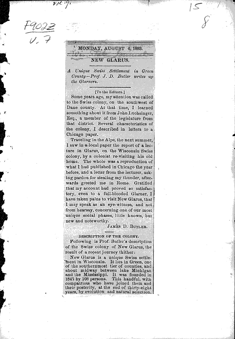  Source: Wisconsin State Journal Topics: Immigrants Date: 1883-08-06