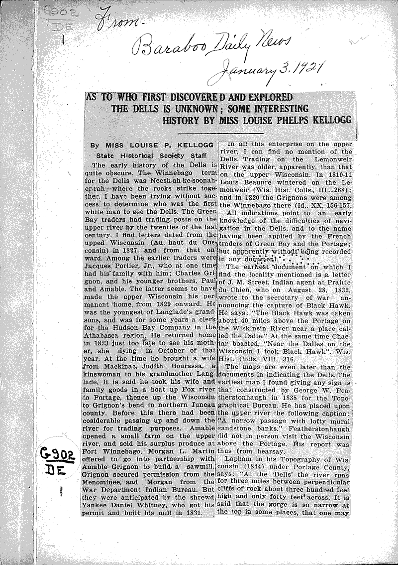 Source: Baraboo Daily News Date: 1921-01-03