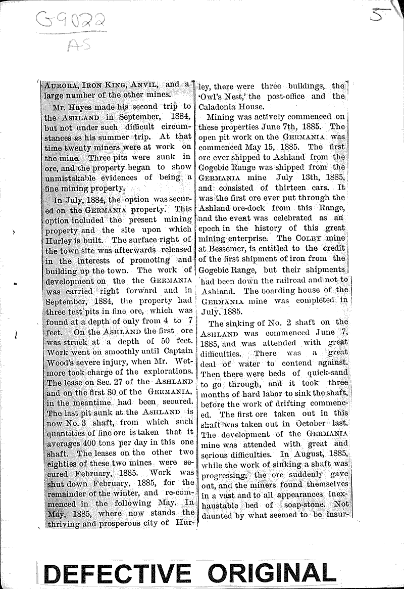  Source: Gogebic Iron - Tribune Topics: Industry Date: 1886-07-10