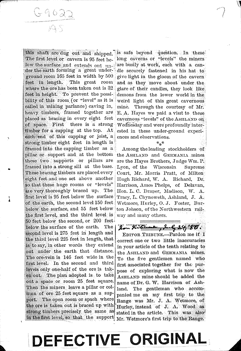  Source: Gogebic Iron - Tribune Topics: Industry Date: 1886-07-10