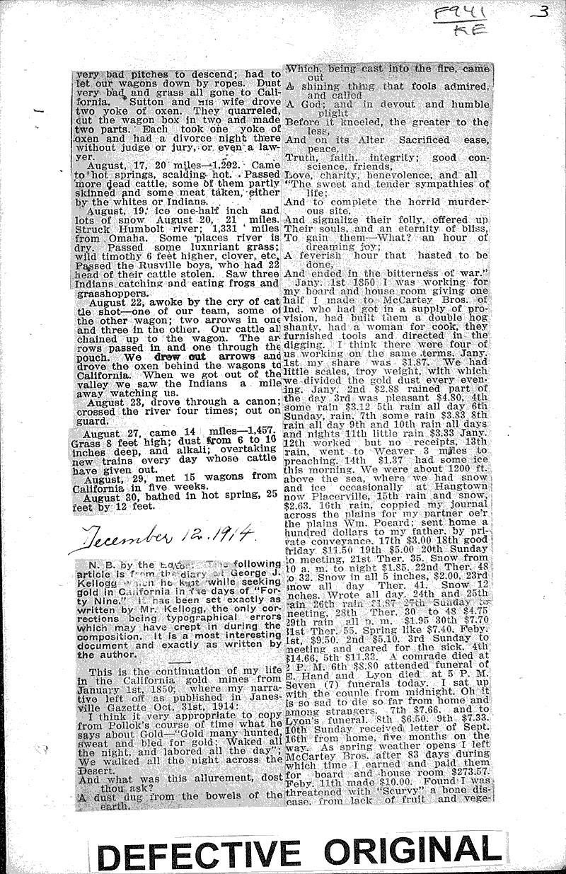  Source: Janesville Gazette Topics: Voyages and Travels Date: 1914-10-10