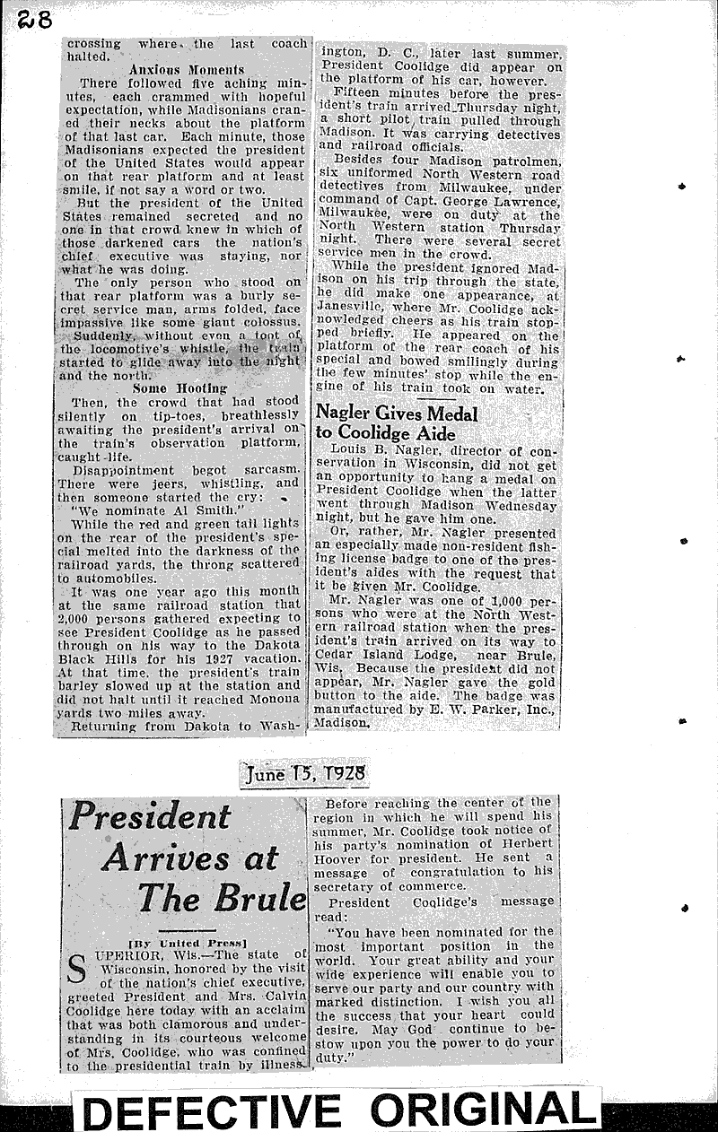  Source: Wisconsin State Journal Date: 1928-05-31