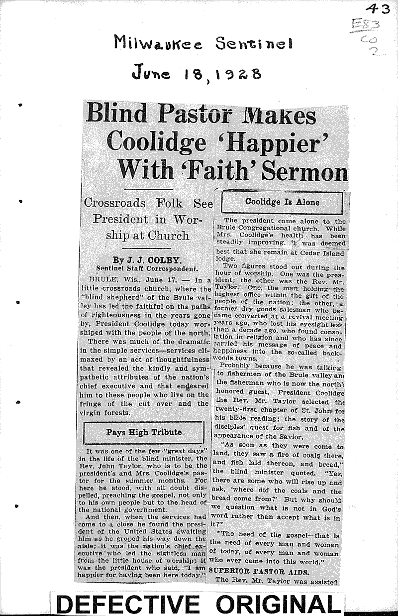  Source: Wisconsin State Journal Date: 1928-05-31