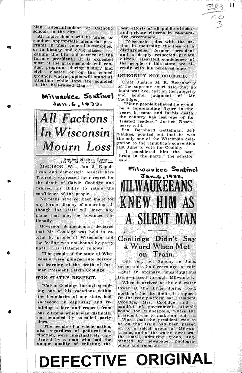  Source: Capital Times Date: 1933-01-05