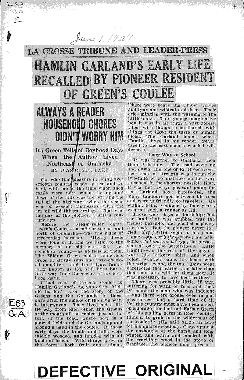  Source: La Crosse Tribune and Leader-Press Topics: Art and Music Date: 1922-11-19