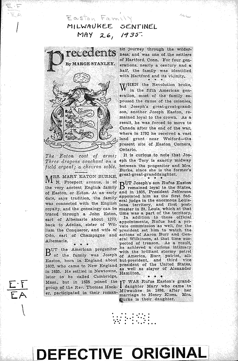  Source: Milwaukee Sentinel Topics: Immigrants Date: 1935-05-26