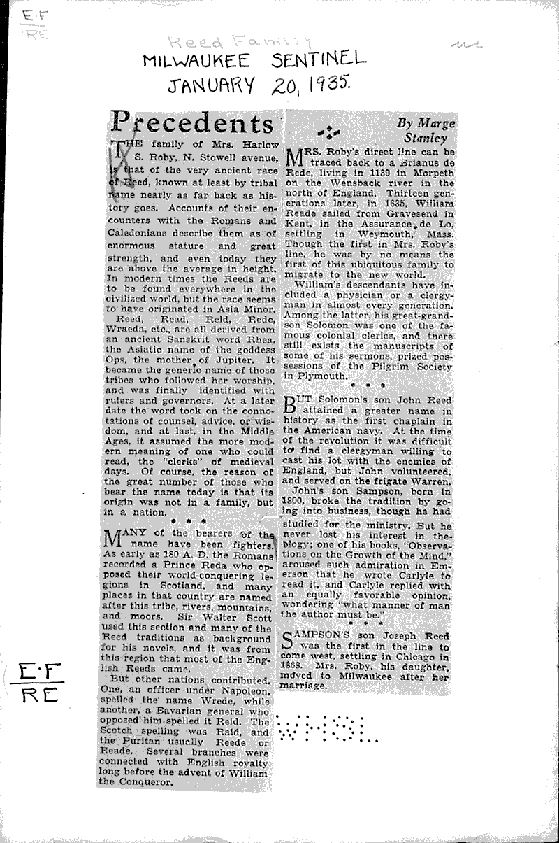  Source: Milwaukee Sentinel Topics: Immigrants Date: 1935-01-20
