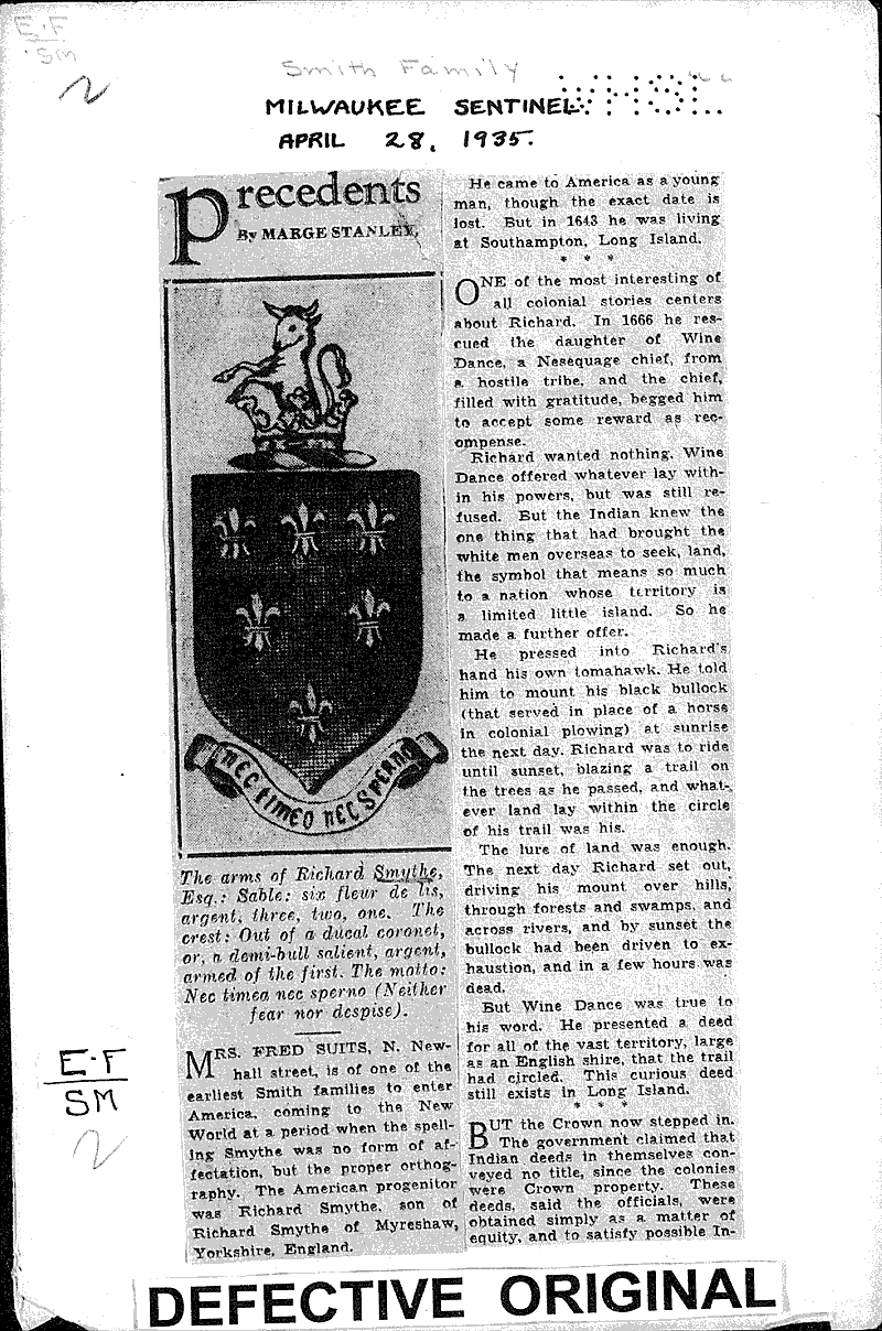 A little family history: Smith family Source: Lodi Enterprise Topics: Immigrants Date: 1906-06-29