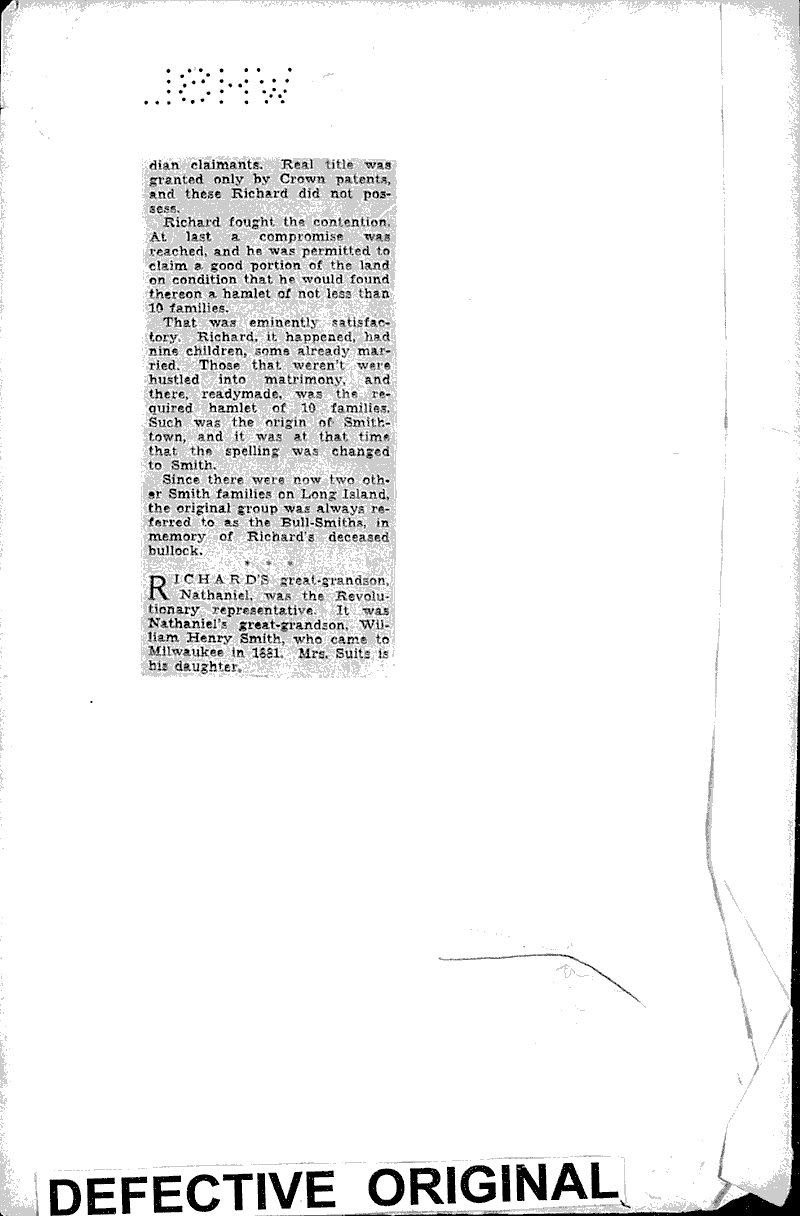A little family history: Smith family Source: Lodi Enterprise Topics: Immigrants Date: 1906-06-29