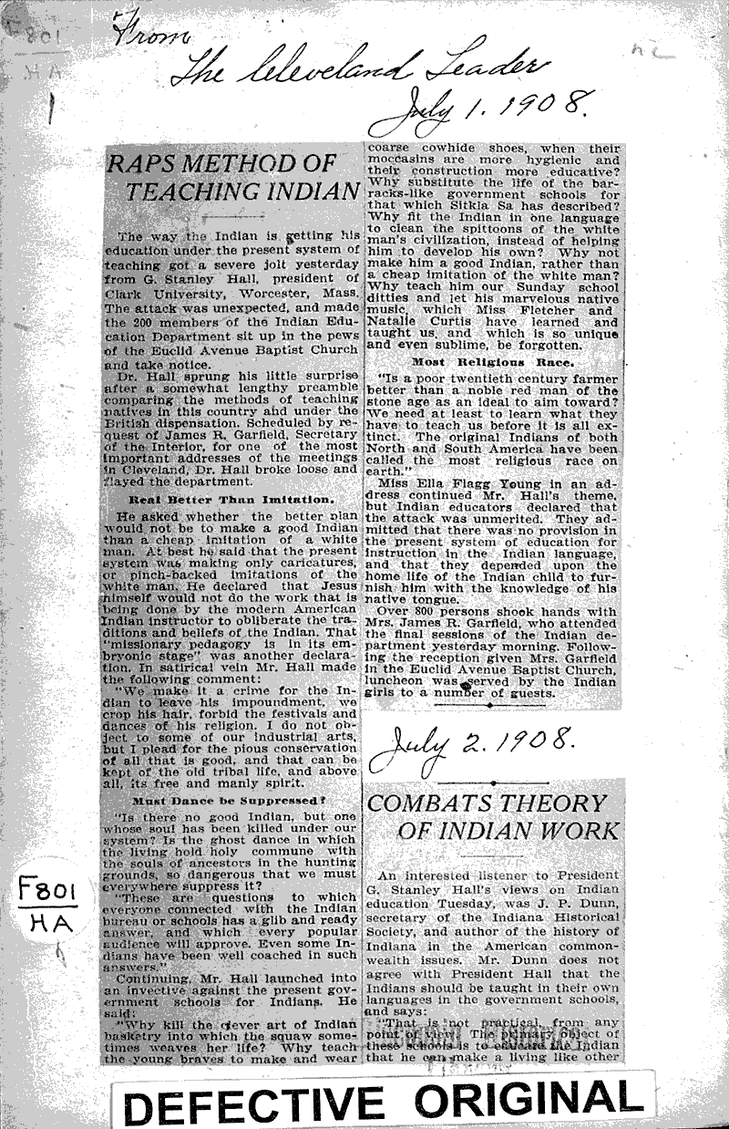  Source: Cleveland Leader Topics: Indians and Native Peoples Date: 1908-07-01