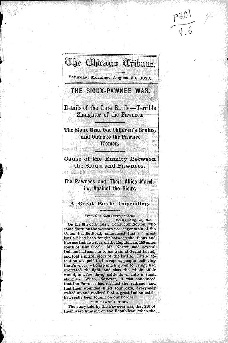  Source: Chicago Tribune Topics: Indians and Native Peoples Date: 1873-08-30