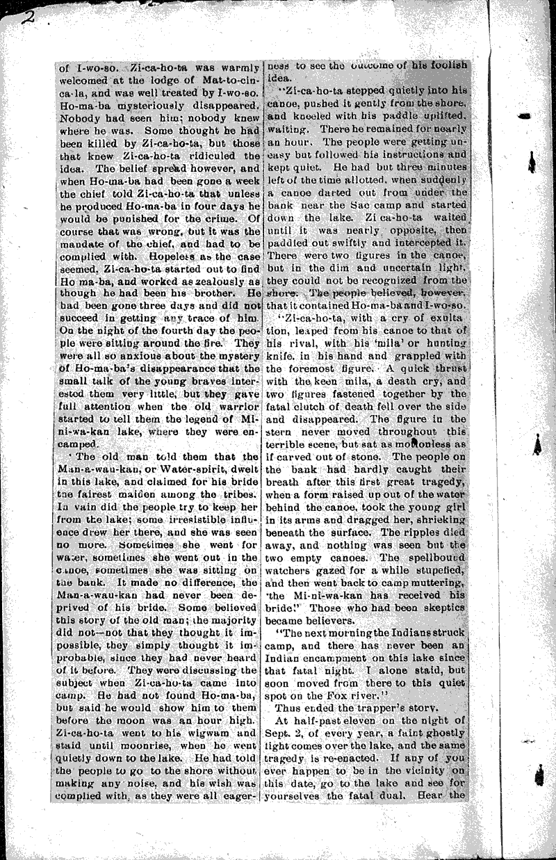  Source: Mukwonago Chief Topics: Indians and Native Peoples Date: 1906-01-11