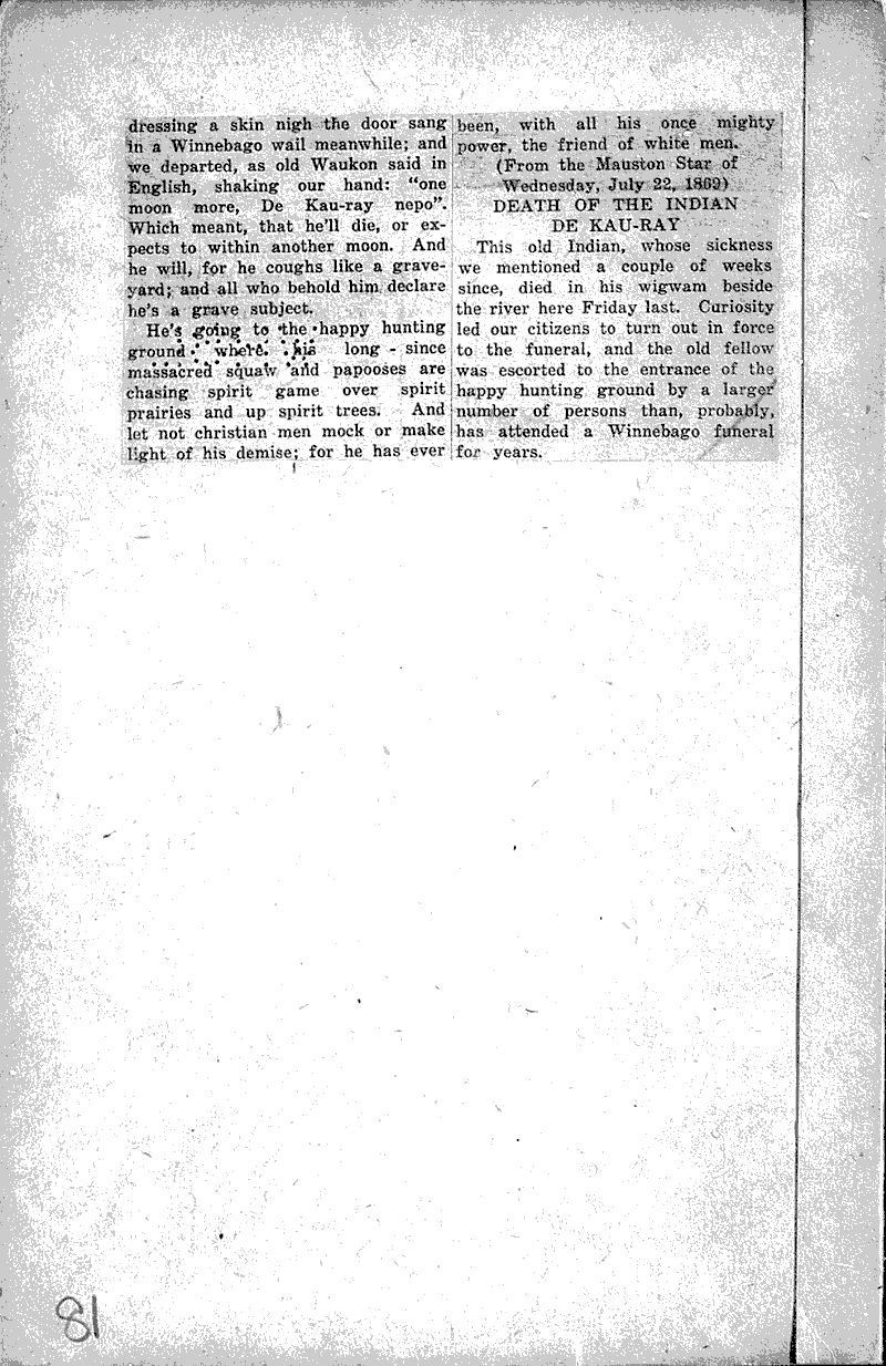  Source: Mauston Star Topics: Indians and Native Peoples Date: 1932-03-10