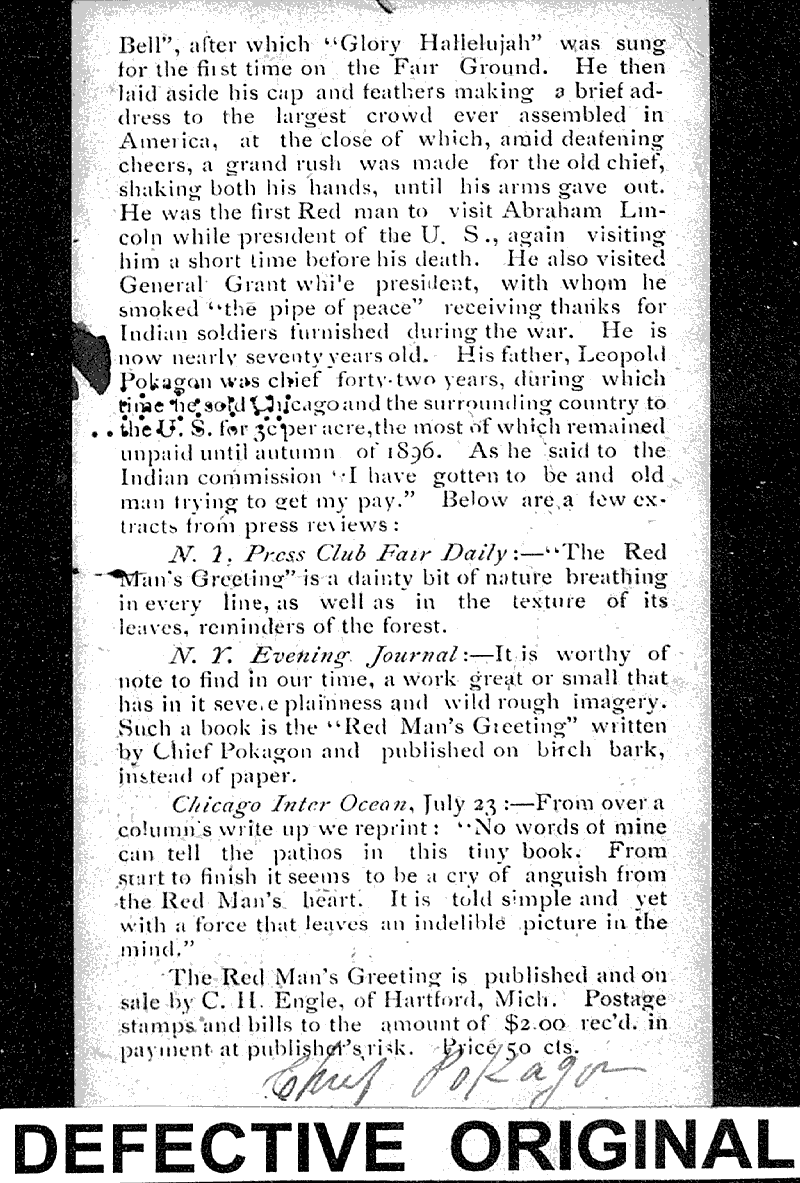  Source: Chicago Times - Herald Topics: Indians and Native Peoples Date: 1899-01-28