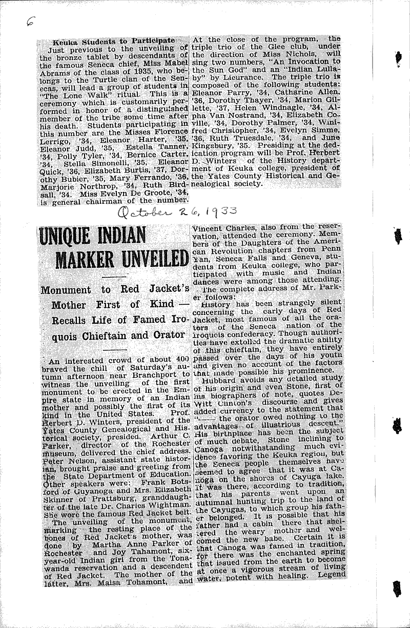  Topics: Indians and Native Peoples Date: 1933-10-05